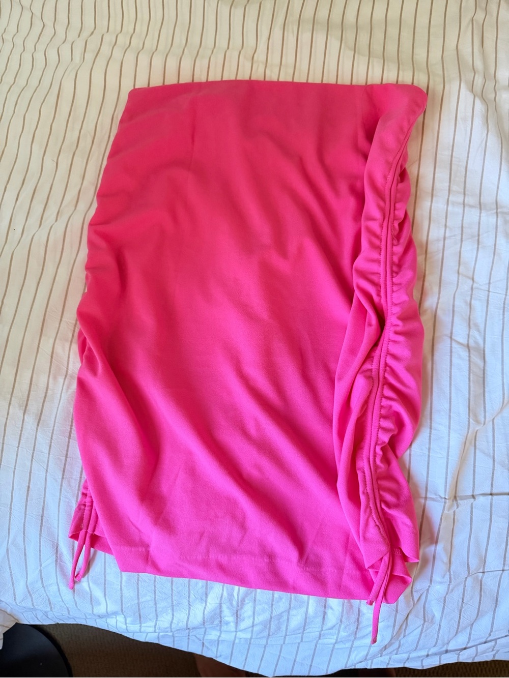 Zara Hot Pink Ruched Side Skirt L Women